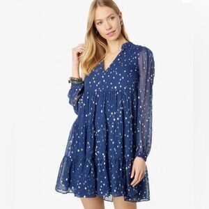 LILLY PULITZER® Sarita Long Sleeve Silk Dress